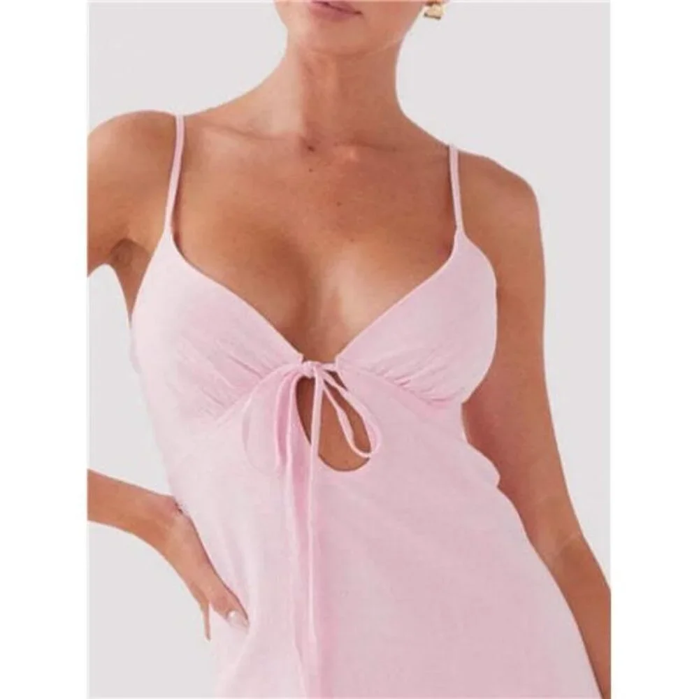 Tie-Front Mini Cami Dress